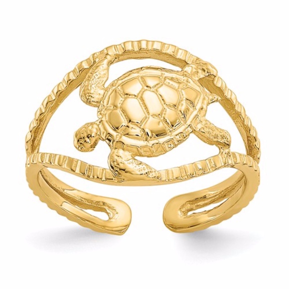 14k Turtle Toe Ring